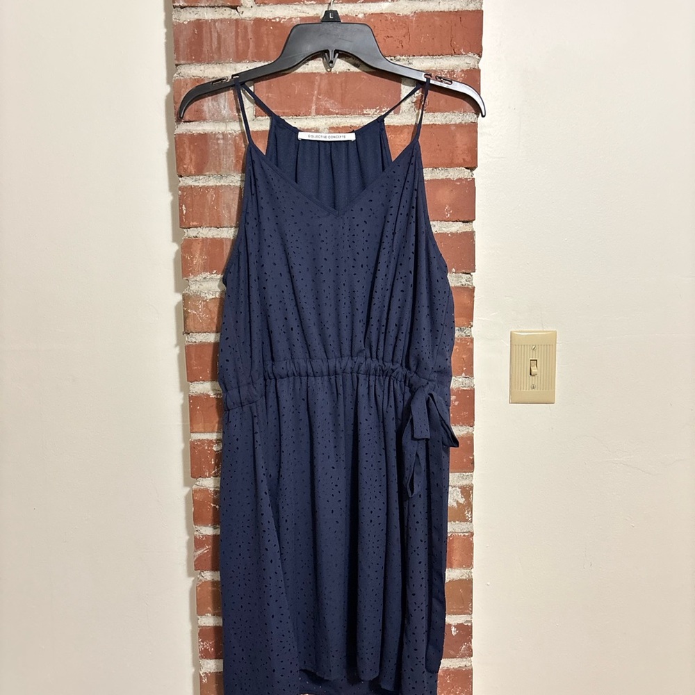 Chic Navy High Low Dress